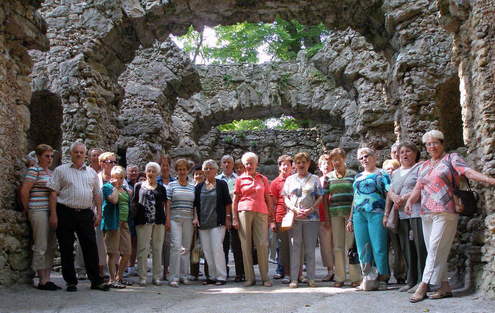 Gesangstunde im Felsentheater von Sanspareil in Bayreuth